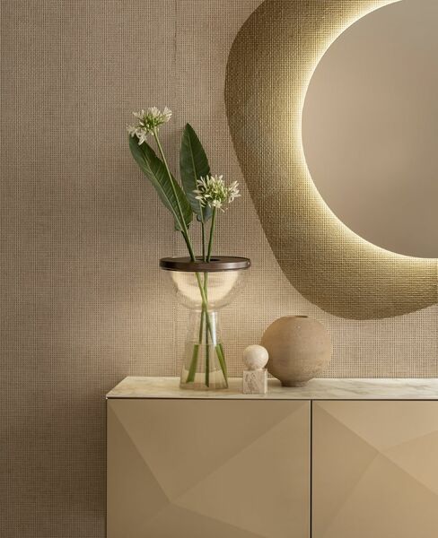 Lampada vaso Flora in vetro soffiato trasparente con coperchio LED